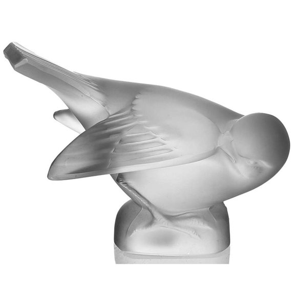 5" 👍 𝑳𝑨𝑳𝑰𝑸𝑼𝑬 France Vintage Crystal Moineau Coquet Sculpture - Picture 1 of 8